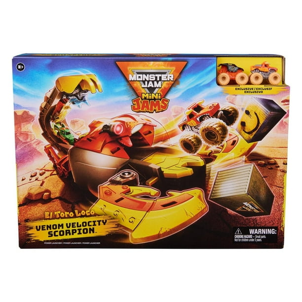 Monster Jam, El Toro Loco Venom Velocity Scorpion Playset, Mini