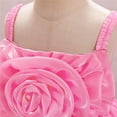 thumbnail image 6 of Moocorvic Baby Girls Sleeveless Dress, Summer Pure Color Off Shoulder Tulle Baptism Gown with Big Bow, Flower Girl Party Outfit 6-9 Months,Hot Pink, 6 of 9