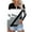 Gray, variant on WTOBBY Women's Retro Print Polo Shirt - Long Sleeve Casual V-Neck Zipper Detail Tops for Women, Spring Fall Fashion Comfort Stretch Fabric,Camel L