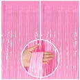 thumbnail image 1 of Cortinas de fondo con flecos BOMSI, color rosa, serpentinas para fiestas, 1 of 7