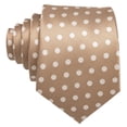 thumbnail image 4 of Corbata Barry.Wang con lunares, color caqui claro, marrón, 150 cm, 4 of 6