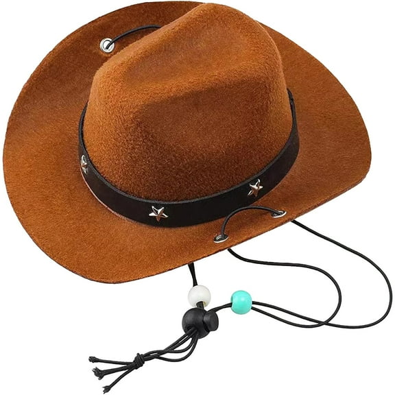 Western Cowboy Pet Hat for Dogs Cats Sun Birthday Party Accessory Fashionable Mini Hat
