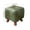 Green, variant on Wooden Square Stool with Cushioned Seat, Low Footstool for Shoe Bench, Sturdy Stackable Step Stool for Adults, Entryway Seating