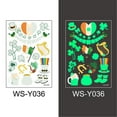 thumbnail image 1 of Home Decor Signs for Home Decor St. Patrick's Day Tattoo Sticker Luminous Fluorescent Colourful Irish Festival, 1 of 1