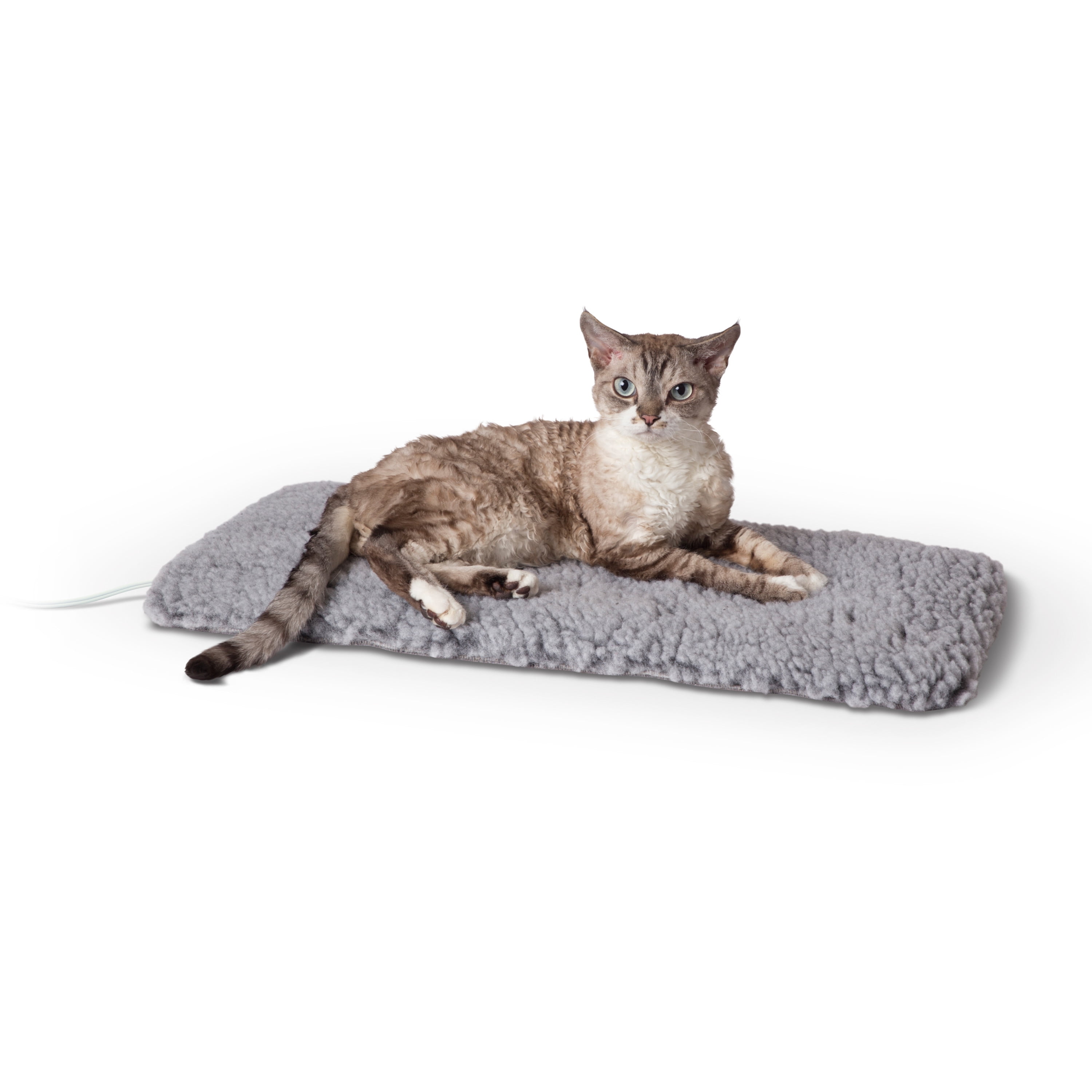 K&H Pet Products Thermo Plush Pad Indoor Heated Pet Bed Gray Medium 17.