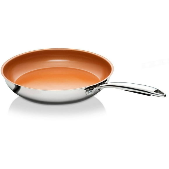 Gotham Steel 10" Stainless Steel Nonstick Fry Pan with Stay Cool Handle