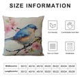 thumbnail image 5 of HENGT  Pillow Covers Farmhouse On Blue Garden Watercolor Bluebird Cherry Cute Blossoms Branch Bird Pink Drawn Painting Design Decorative Throw Pillow Covers for Fall Decorations, 5 of 5
