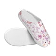 thumbnail image 3 of Yiaed Retro Floral Print Slippers Fuzzy Warm Cozy Slippers Non Slip House Slippers For Indoor Outdoor Slippers House Slippers-46/47, 3 of 7
