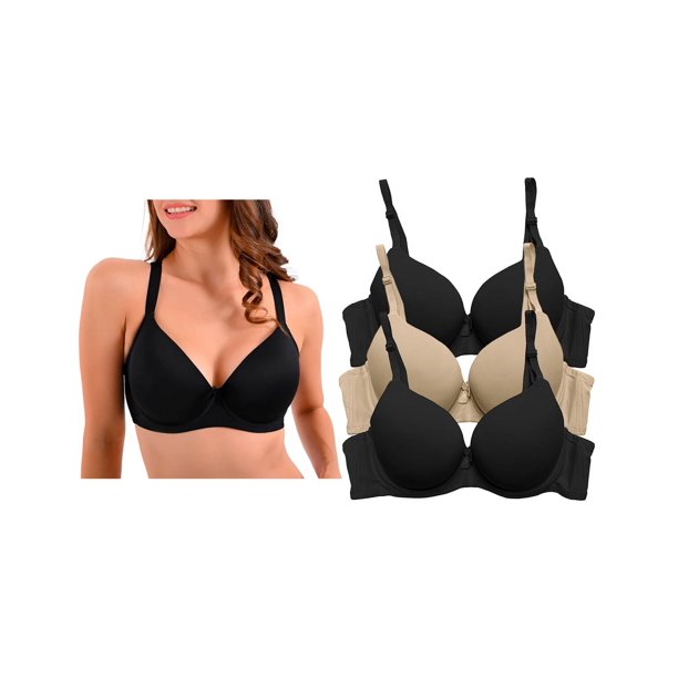 Paquete con 3 Brasier Doble Push Up, Aumenta Hasta 2 Tallas