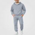 thumbnail image 2 of Vornjynx Boys 2 Piece Outfit (2-14) Fleece Lined Hooded Sweatshirt with and Leg Tied Sweatpants Set Sporty Gray, 2 of 7
