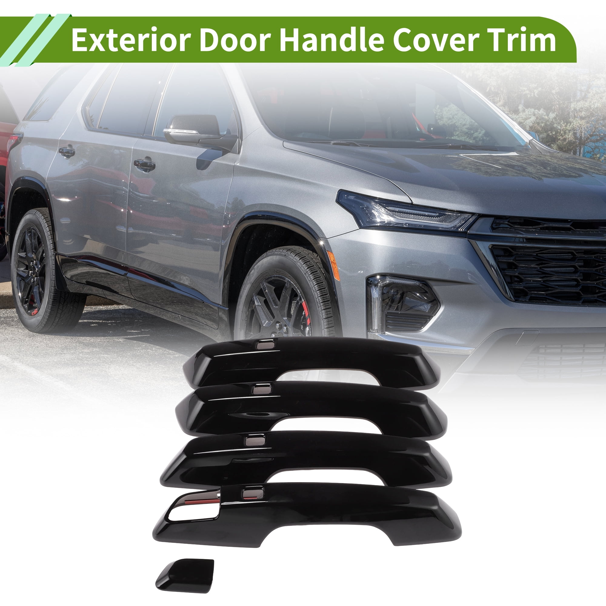Unique Bargains Door Handle Cover for Chevrolet Traverse 2024-2025 Black