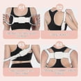 thumbnail image 3 of 2pcs Posture Pro Fix Neck And Shoulder Corrector For Kids And Adult, Adjustable Hunchback Correction Straightener Belt For Back M black and white, 3 of 5