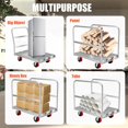 thumbnail image 6 of M optimized Heavy Duty Steel Panel Cart Dolly, 2000 Lbs Capacity Drywall Dolly Lumber Truck Cart with Swivel Casters, 36" L x 24" W x 33" H Platform Truck, 8 Holes, 6 of 6