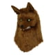 thumbnail image 5 of Sombrero de cabeza de animal, tocado de lobo de peluche realista, máscara de disfraz ligera para rol Marrón, 5 of 9