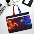 thumbnail image 6 of Salouo Futuristic Red And Blue Bird for Canvas Tote File Bag, Tote Bag With Zipper Business Briefcase Document Bag with Handle A4 File Organizer Laptop Bag for Travel & Work, 6 of 8