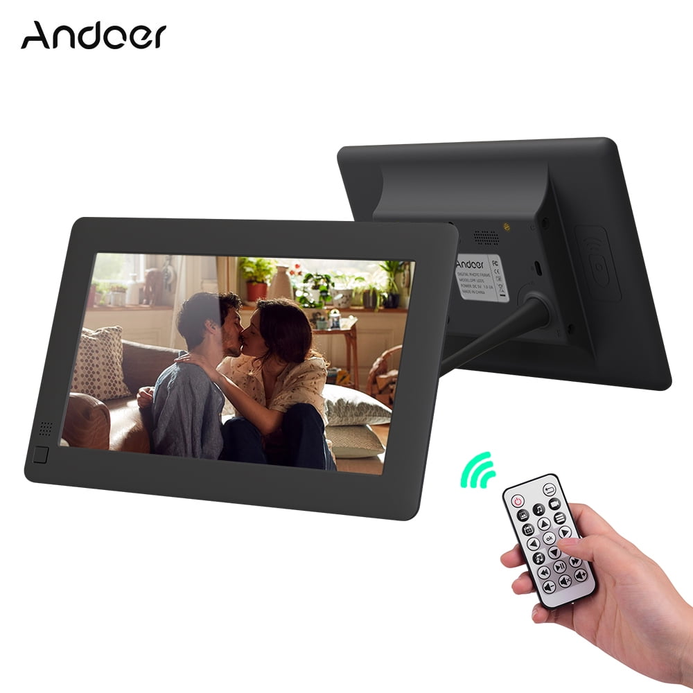 Digital Photo Frame 12.5 Inch 1366 X 768 High Resolution Full IPS Display Picture/Player Electronic Calendar Alarm On/Off Timer Black 