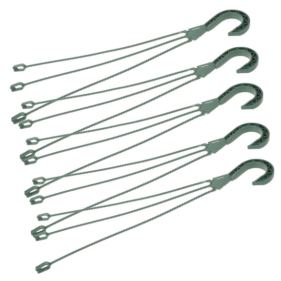 HOMEMAXS 5-Pack Hanging Flower Pot Hooks Planter Hangers for Garden, Balcony, Indoor and Outdoor Plant Holders