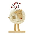 thumbnail image 4 of Decoraciones de mesa navideñas, decoración rústica de escritorio, adornos de fieltro de madera, granja para regalo de Navidad, estante de vacaciones, Estilo D, 4 of 8