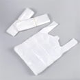 thumbnail image 4 of 100 White Bags, 20Cm×32Cm (≈8Inch×12.6Inch) Regular Size Disposable Tote Bags For Shopping, Grocery, Takeout, Storage - Lightweight And Durable With Handles For Daily Use,, 4 of 7