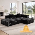 thumbnail image 6 of Meeyar 91" Boneless Modular Sectional Sofa, L-Shaped Corduroy Cloud Couch, No Assembly, for Apartment Living Room, 6 of 8