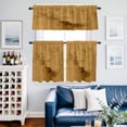 thumbnail image 2 of Yellow Marble Texture Kitchen Curtains Sets for Windows 24 Inch Length, Country Ombre Fluid Aesthetic Rod Pocket Window Treatments Tier Curtains and Valances Set for Bedroom/Bathroom, 2 of 8