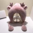 thumbnail image 2 of Winter Trapper Hat with Soft Knitted Deer Design and Cozy Pompon for Cold Weather, 2 of 3