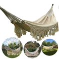 thumbnail image 1 of 26-27 Portable Hammock Garden Sleeping Bed Tassel Design Hanging Bed for Indoor Outdoor New, 1 of 4