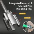 thumbnail image 2 of Integrated Internal & External Pipe Threading Tool, Pipe Thread Cutting Tool, Electric Drill Compatible PVC Pipe Threader Kit, Pipes Thread Maker Tooll for Cutting & Pipe (2Sets*1/2"), 2 of 10