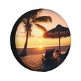thumbnail image 1 of Fotbe Hawaiian Sunset Beach Funda de Llanta de Repuesto con Estampado, Engrosada, Ajuste Universal para Jeep, Remolque, RV, SUV, Camión-17 inch, 1 of 6