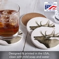 thumbnail image 4 of Thirstystone Elk 4-Pack Round Absorbent Stone Coasters, 4 of 7