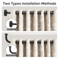 thumbnail image 6 of OLV 1" Diameter Adjustable Wrap Around Curtain Rods 28-48" Heavy Duty,Black, 6 of 9