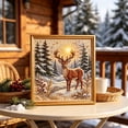 thumbnail image 5 of MYUNNIL Winter Animal Themed Pearl Art Kits, 7.8 x 7.8" 3D Sparkling Reindeer Pattern Diamond Painting Crafts Set with Frame for Adults & Beginners, 5 of 5