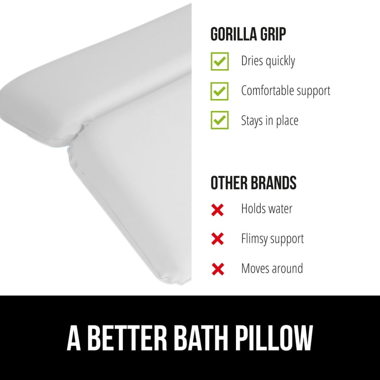 Gorilla Grip Bath Pillow 2-Panel White photo 7