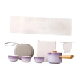 thumbnail image 1 of Juego de té portátil Juego de té de cerámica al aire libre Cazas de té de cerámica de cerámica Kung Fu Tetera 1 bote y 3 tazas para amigos de treada diaria Púrpura, 1 of 8