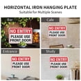 thumbnail image 3 of No Entry Please Use Front Door Sign 12 X 8 Inch Metal Sign, Rustproof Aluminum, Multicolor, 3 of 6