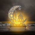 thumbnail image 1 of Lámpara de madera LED de Ramadán Eid Mubarak, decoración del festival musulmán del Ramadán Crescent Star La Free, 1 of 5
