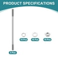 thumbnail image 3 of Uxcell 5pcs M6x120mm Double End Threaded Stud Screw Bolt with Nuts and Washers, 3 of 6
