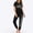 Black, variant on Women's Pajama Set, Short Sleeve Top & Long Jogger Pants Soft Loungewear Hello Weekend Print Sleepwear for Ladies Nightwear