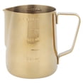 thumbnail image 1 of Espresso Milk Frother, 350ml, 600ml Stainless Steel Coffee Milk Frother, Pitcher Pot with Scale Home Coffee Latte Art Pull Flower.(350ml-Gold), 1 of 8