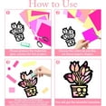 thumbnail image 3 of 24 atrapasoles de papel con efecto vitral para el Día de la Madre, adhesivos para ventanas con papeles de colores, calcomanías para ventanas DIY, pegatinas artísticas para pintar ventanas., 3 of 7