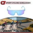 thumbnail image 3 of Unique Bargains 1 Pcs Motorcycle Riding Goggles PC Cycling Sunglasses Blue Lens Blue Frame, 3 of 6