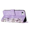 thumbnail image 3 of Compatible with iPhone SE 2022 Vintage Flower Wallet Case Magnetic Closure Cover with Card Slots, 3 of 5
