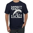 thumbnail image 2 of Wild Bobby Respect The Locals Save Our Oceans Dolphin Animal Lover Men Graphic Tee, Navy, 3X-Large, 2 of 6