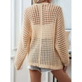 thumbnail image 6 of Women'S 2025 Crochet Light-Weight Cardigan Short Sleeve Boho Open Front Sweater Tops  M, 6 of 8