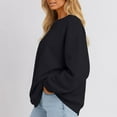 thumbnail image 4 of Sweatshirt for Women Oversized Crewneck Long Sleeve Pullover Fleece Top 2025 Fall Winter Fashion Outfits Clothes,Size S-2XL, 4 of 6