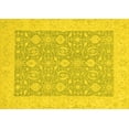 thumbnail image 1 of Ahgly Company Machine Washable Indoor Rectangle Oriental Yellow Traditional Area Rugs, 4' x 6', 1 of 4
