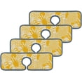 thumbnail image 2 of 4Pcs SKYSONIC Faucet Absorbent MatYellow Pineapples Washable Counter Drying Pads Behind Faucet, 2 of 7