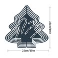 thumbnail image 3 of Stylish Metal Hanging Christmas Tree Wind Spinner - Concentric Circle Design with Candy Canes - Perfect for Yard & Garden Decor, 3 of 7
