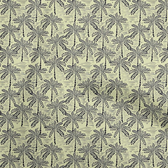 oneOone Georgette Viscose Greenish Beige Fabric Tree Sewing Material Print Fabric By The Yard 42 Inch Wide-JJ