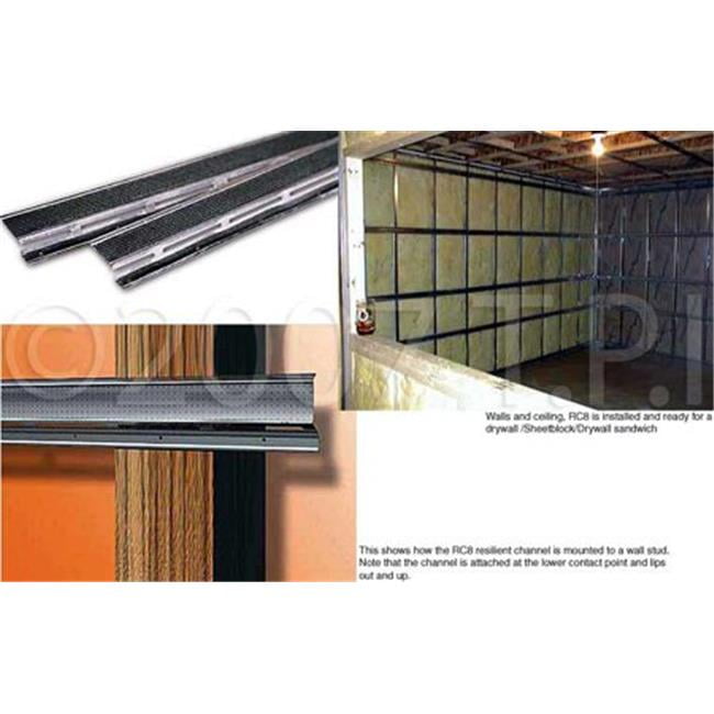 Auralex Acoustics Aur Rc8 Resilient Channel For Drywall Isolation Soundproofing Pack Of 24 Walmart Com